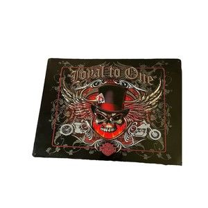 Harley-Davidson Loyal to One Skull Embossed Tin Sign, 17.125 x 13 inches - Black
